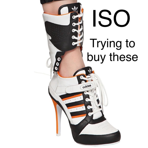 Jeremy Scott Adidas 130mm JS High Heel leather boots 2014 - Picture 1 of 4